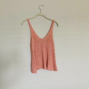 Cropped knit tank top